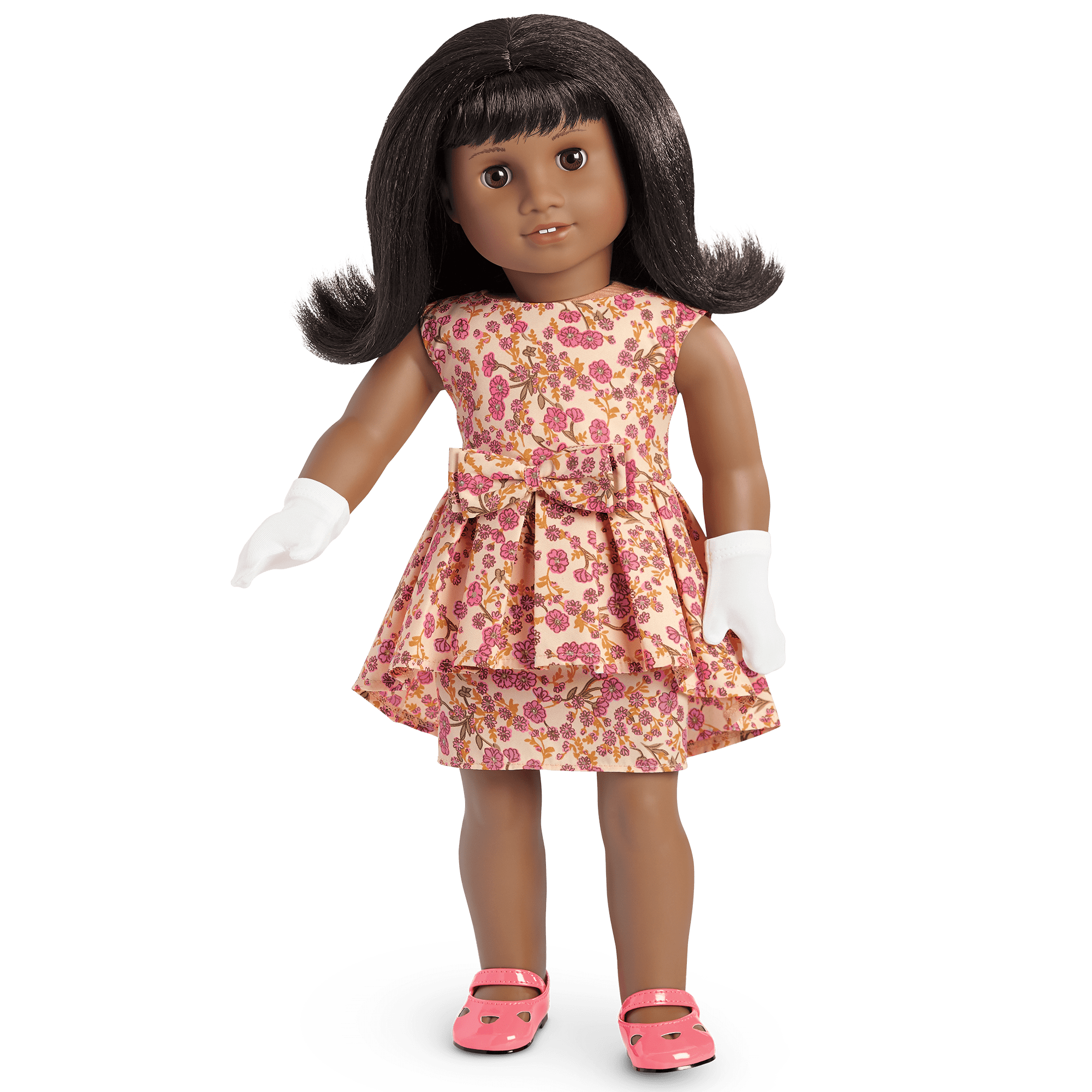 Melody's Fancy Floral Dress for 18-inch Dolls (Historical Characters) - Image 2