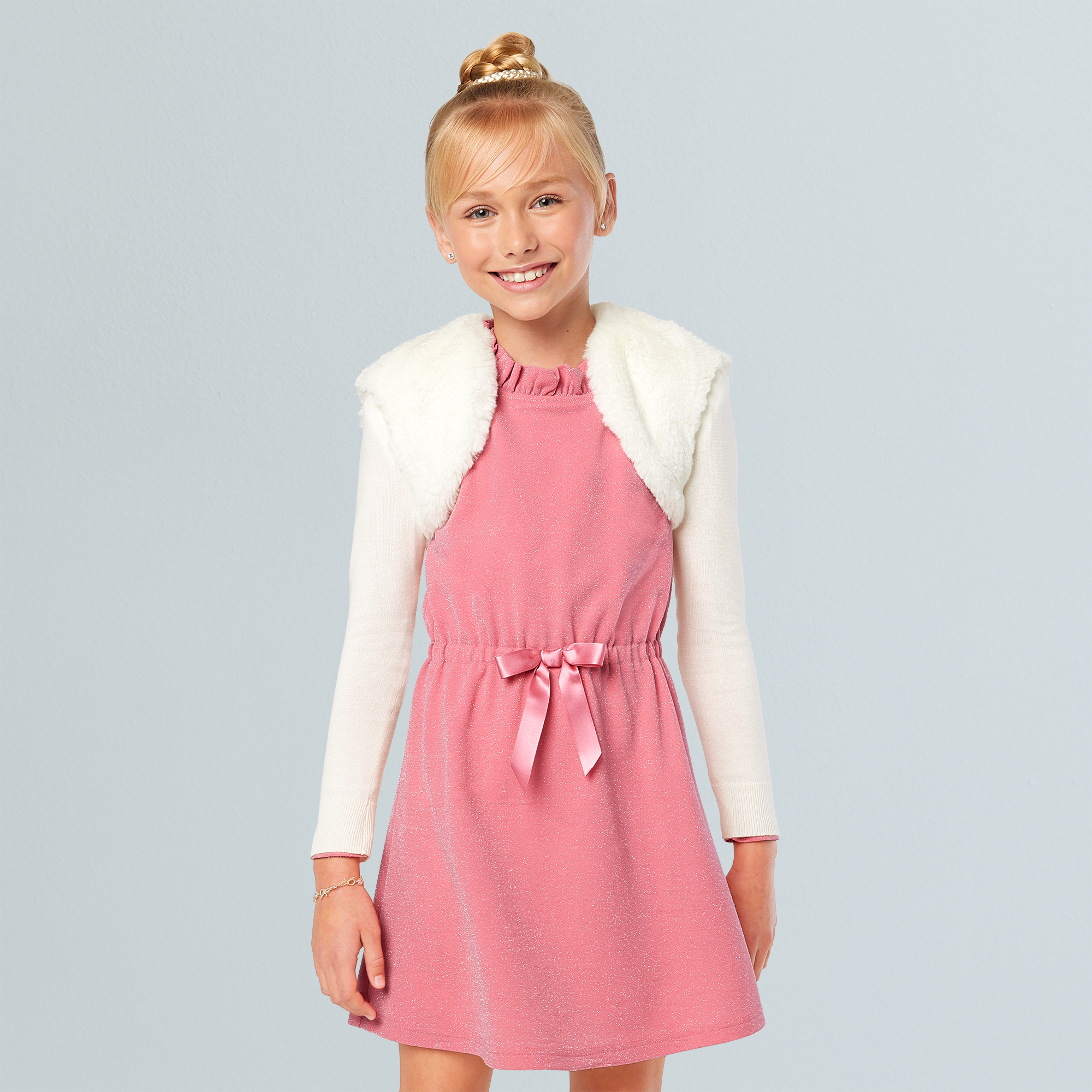 American Girl x Something Navy Frosty Faux-Fur Shrug for Girls - Image 6