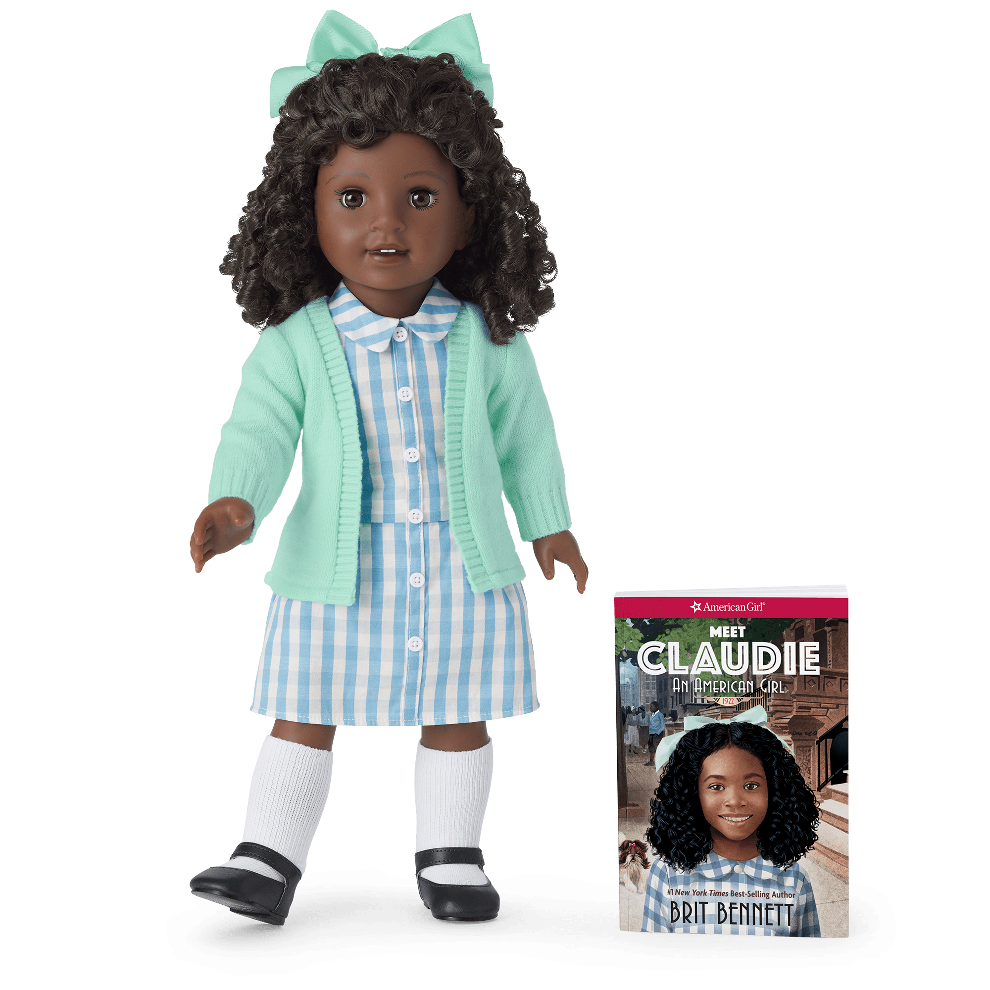 Claudie Wells 18-inch Doll. Book. Accessories & Dog (Historical Characters) - Image 2