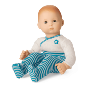 Bitty Baby Doll #6 with red hair in Soft Blue