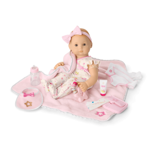 Bitty Baby Doll #6 with red hair Care & Play Set