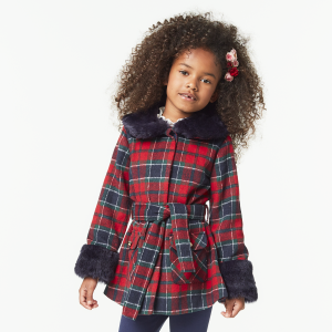 American Girl x Janie and Jack Fur-Trim Plaid Coat for Girls