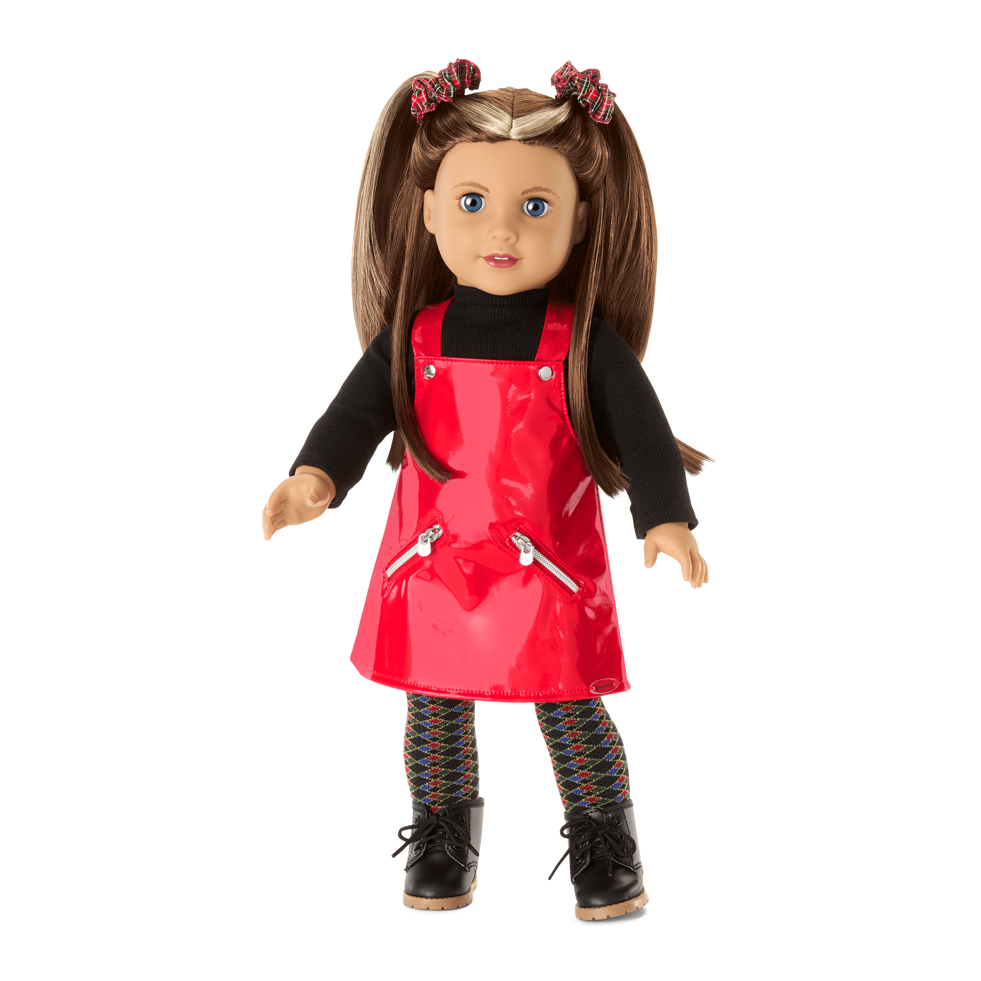 Nicki's Red Vinyl Jumper Outfit for 18-inch Dolls (Historical Characters) - Image 2