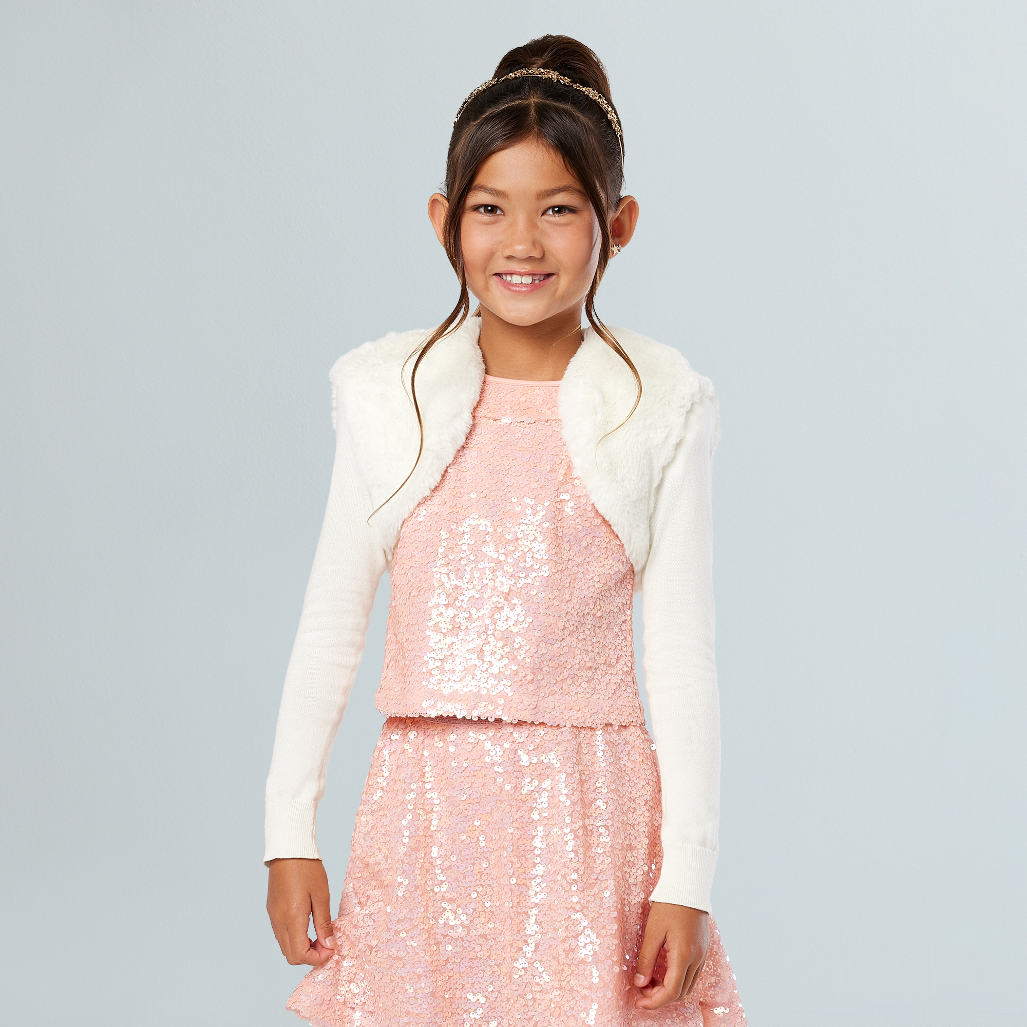 American Girl x Something Navy Frosty Faux-Fur Shrug for Girls - Image 2