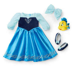 American Girl Disney Princess Ariel Day Dress. Flounder & Accessories for 18-inch Dolls