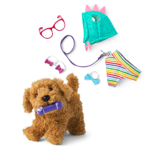 Daffodil Doodle Dog for 18-inch Dolls & Fancy Pet Fashion Accessories