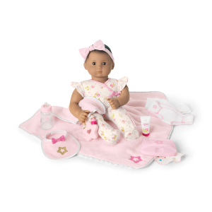 Bitty Baby Doll #5 with brown hair Care & Play Set