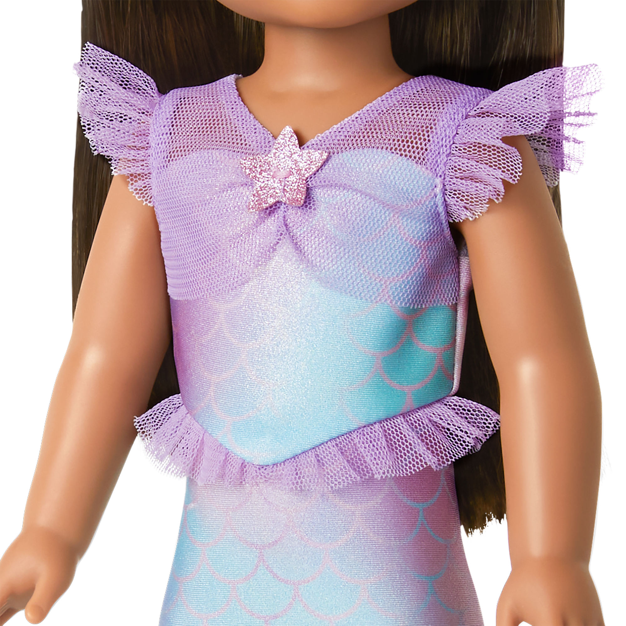 2-in-1 Sparkly Mermaid Outfit for WellieWishers Dolls - Image 6