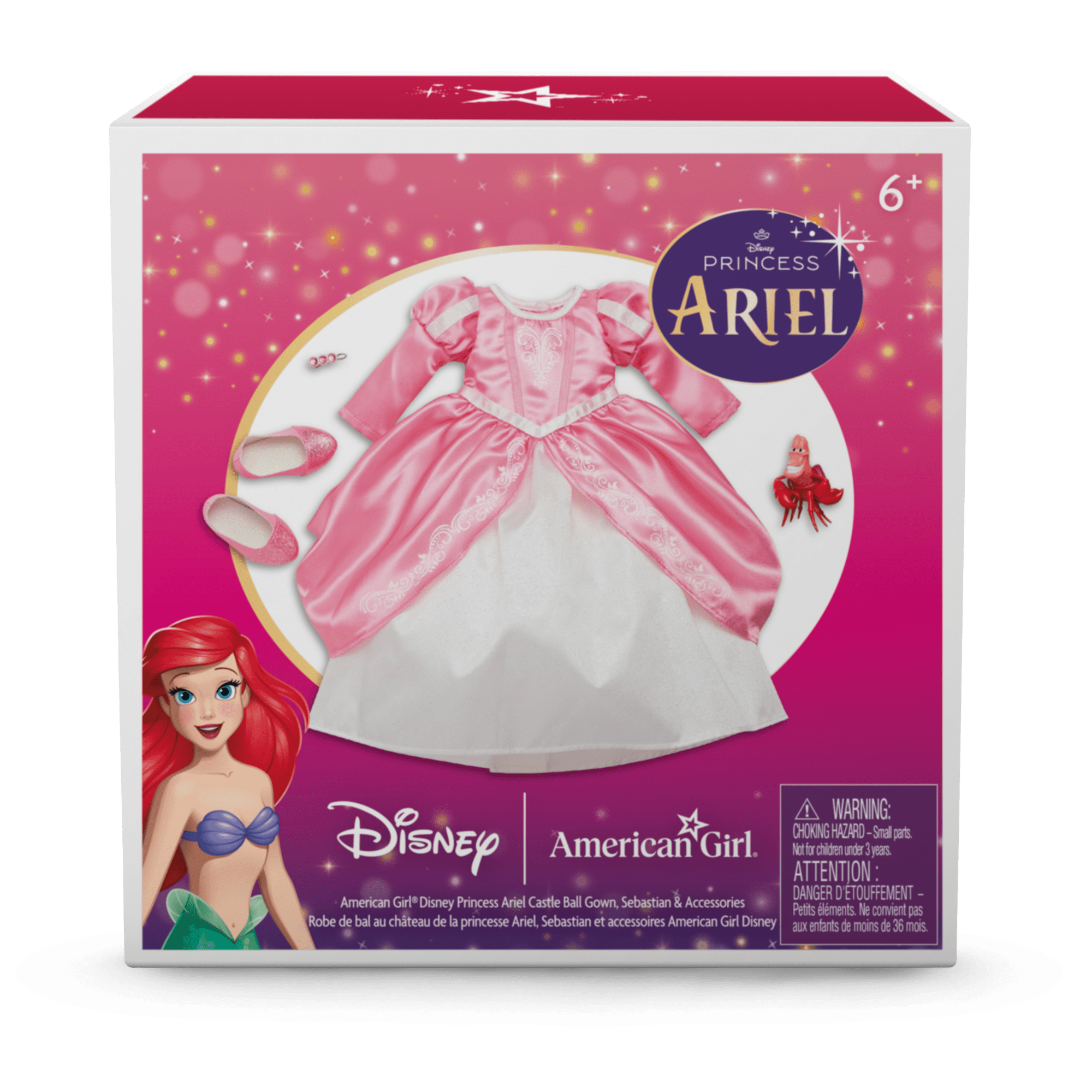 American Girl Disney Princess Ariel Castle Ball Gown. Sebastian & Accessories for 18-inch Dolls - Image 9