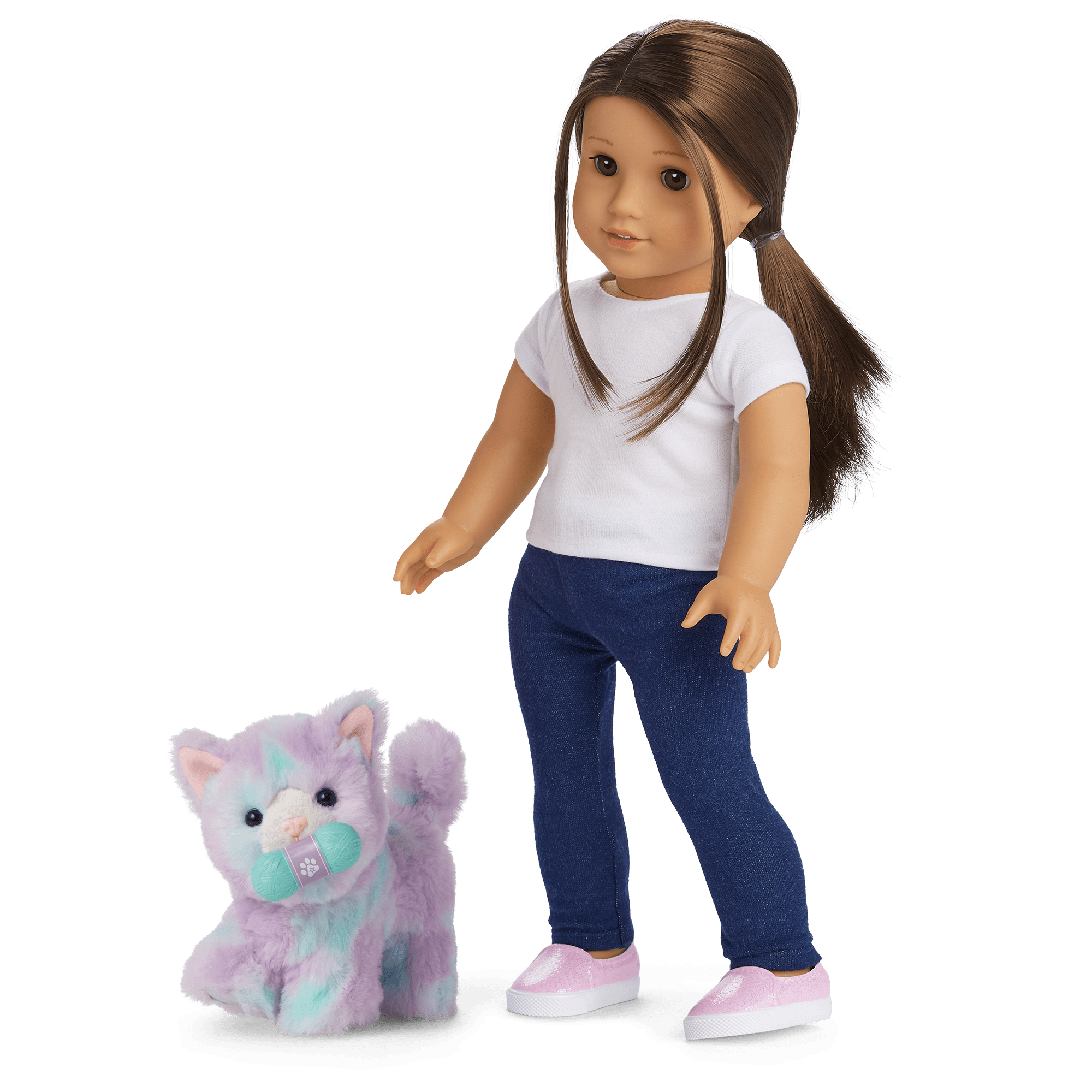 Purrpley Pink Kitty Cat for 18-inch Dolls & Fancy Pet Fashion Accessories - Image 5