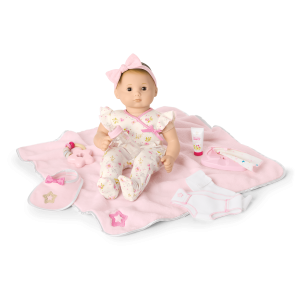 Bitty Baby Doll #2 with brown hair Care & Play Set
