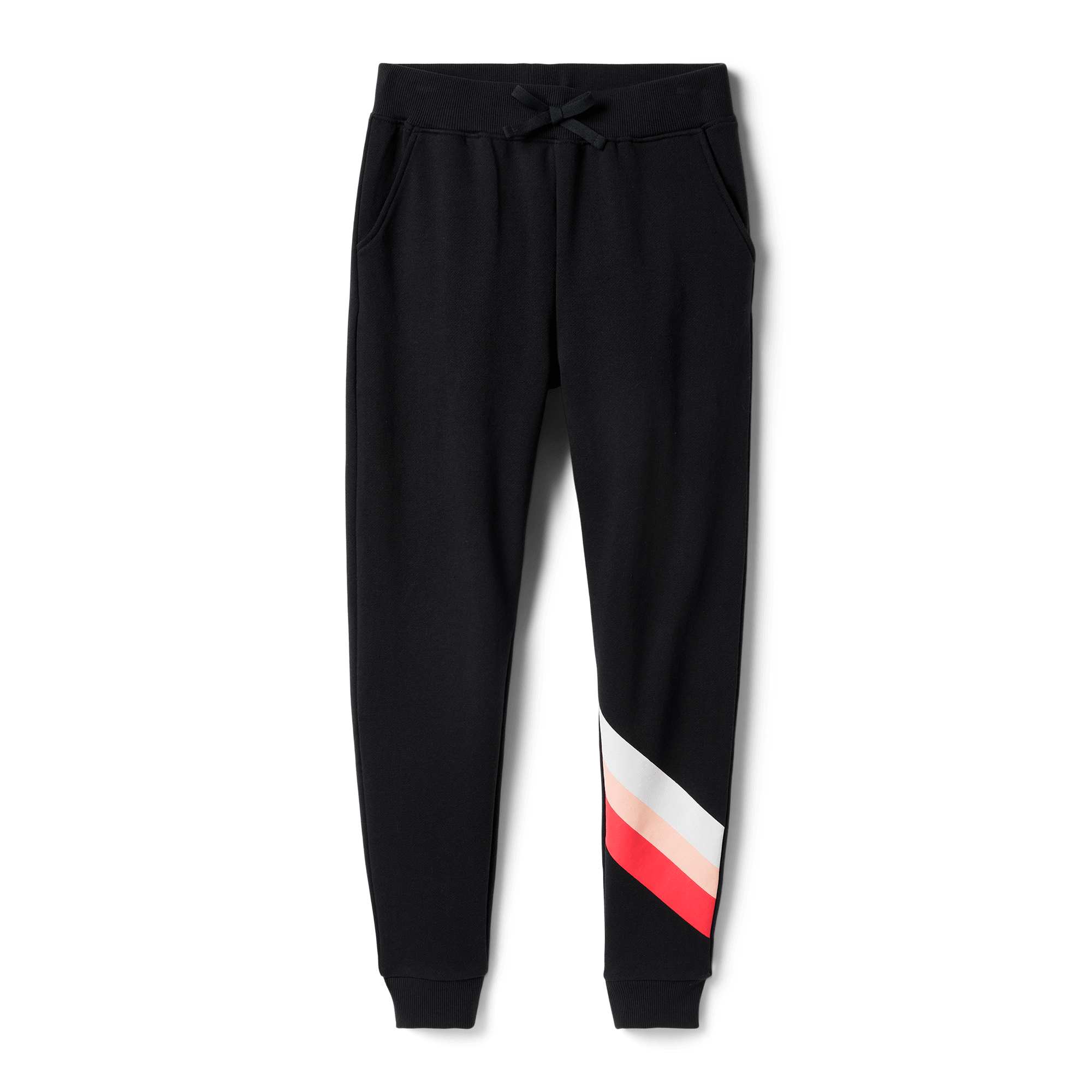 American Girl x Janie and Jack: Maritza's Black Striped Joggers for Girls