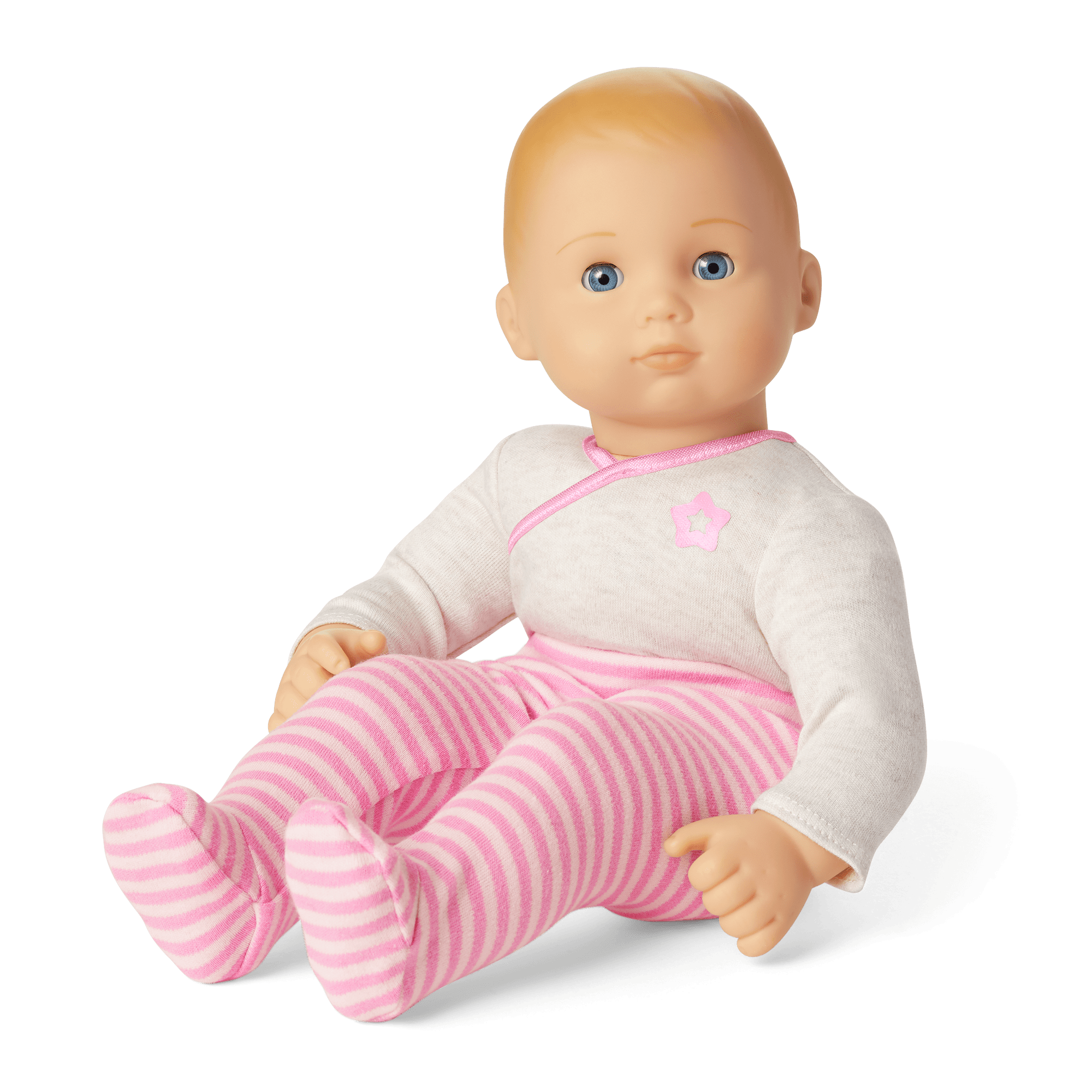 Bitty Baby Doll #3 with blonde hair in Pretty Pink