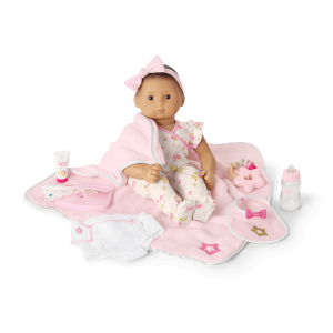 Bitty Baby Doll #4 with black hair Care & Play Set