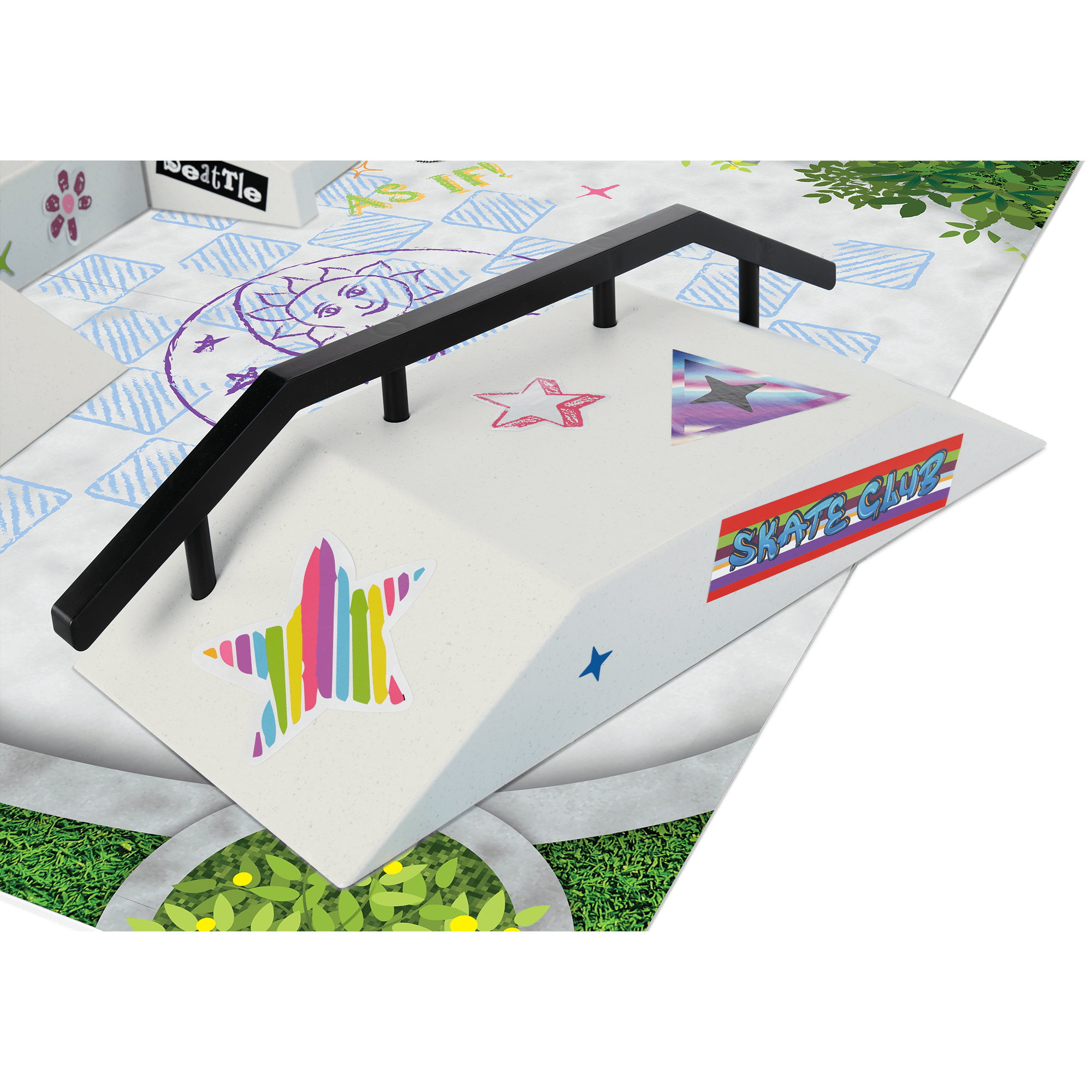 Isabel & Nicki's 2-in-1 Tennis Court & Skate Spot for 18-inch Dolls (Historical Characters) - Image 5