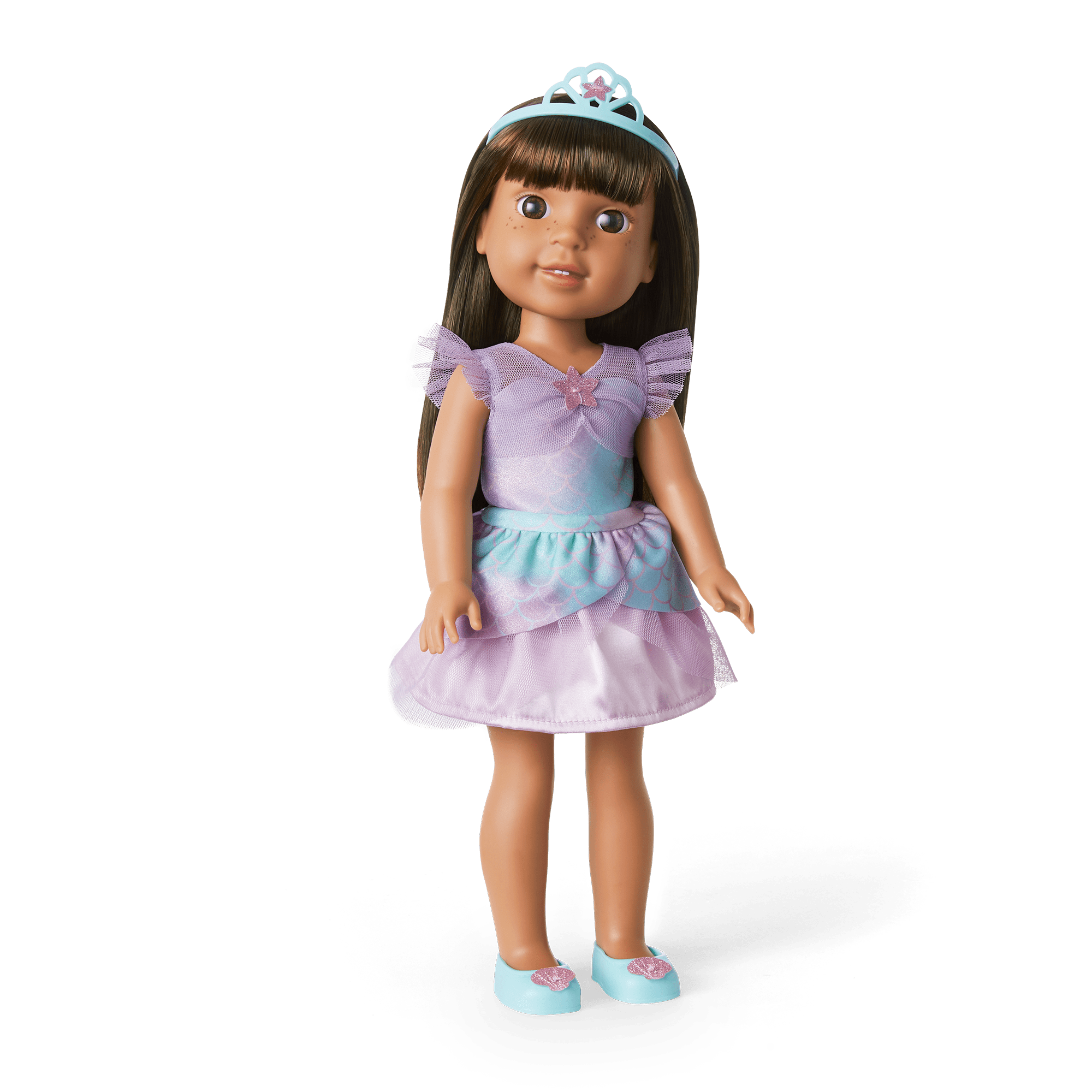 2-in-1 Sparkly Mermaid Outfit for WellieWishers Dolls - Image 4