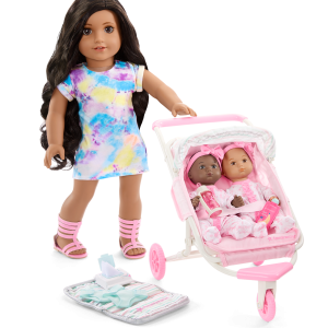Little Bitty Baby Double Stroller Set for 7.75-inch Dolls