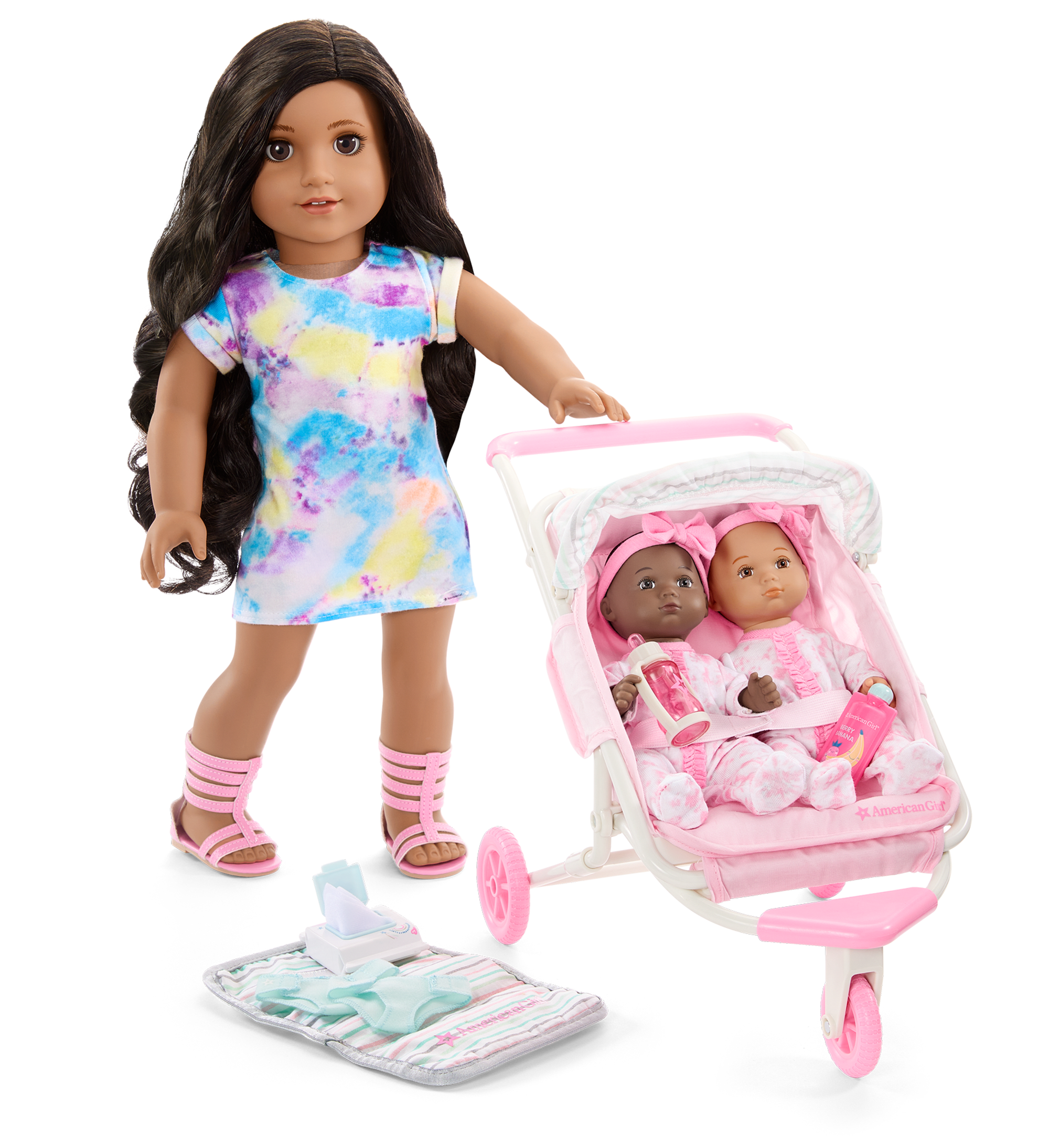 Little Bitty Baby Double Stroller Set for 7.75-inch Dolls