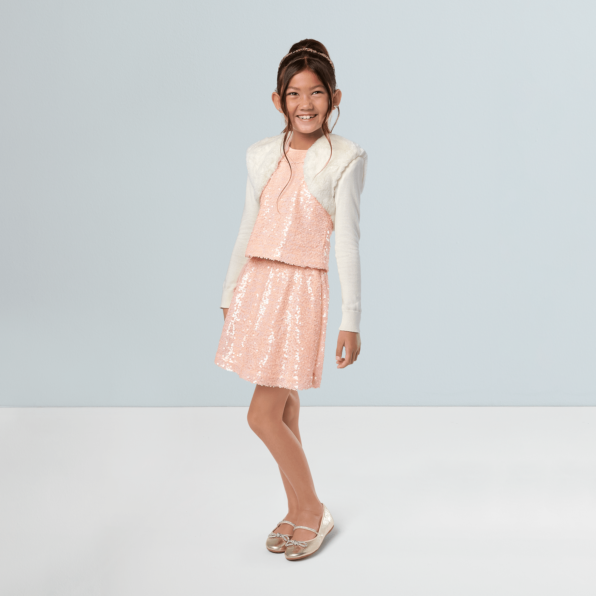 American Girl x Something Navy Frosty Faux-Fur Shrug for Girls - Image 9
