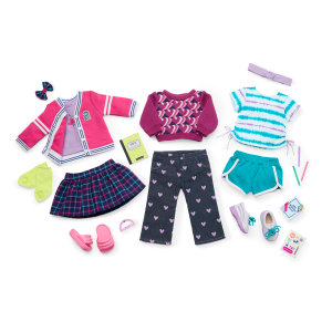 School-Day Style Outfit Set for 18-inch Dolls
