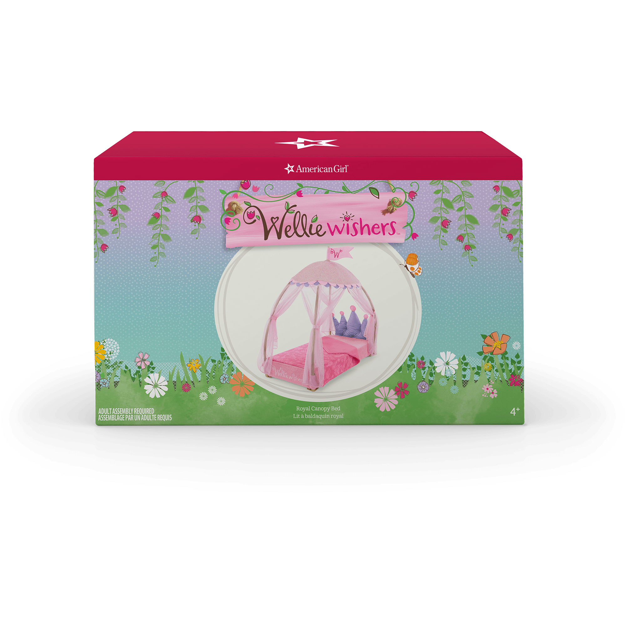 Royal Canopy Bed for WellieWishers Dolls - Image 5