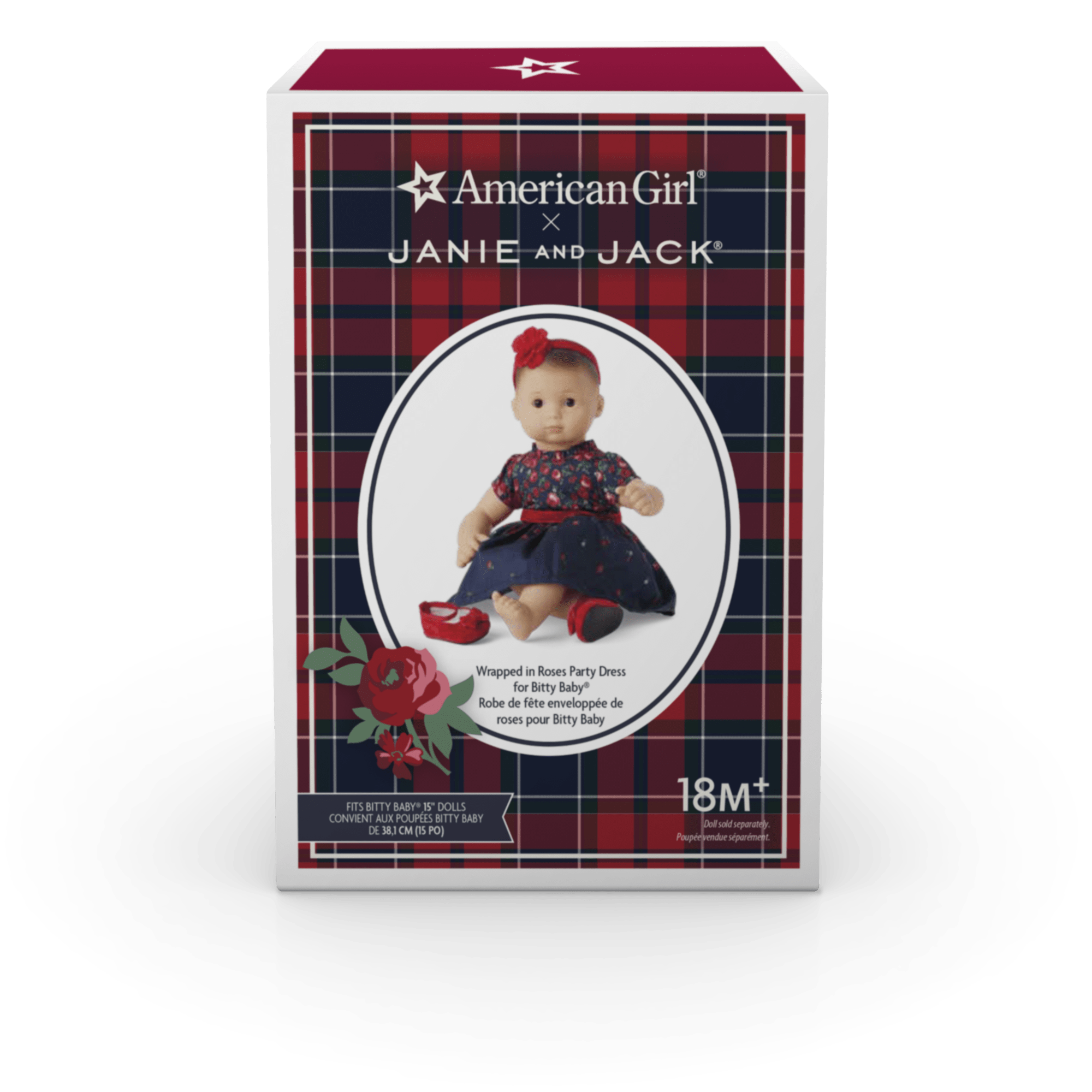 American Girl x Janie and Jack Wrapped in Roses Party Dress for Bitty Baby Dolls - Image 5