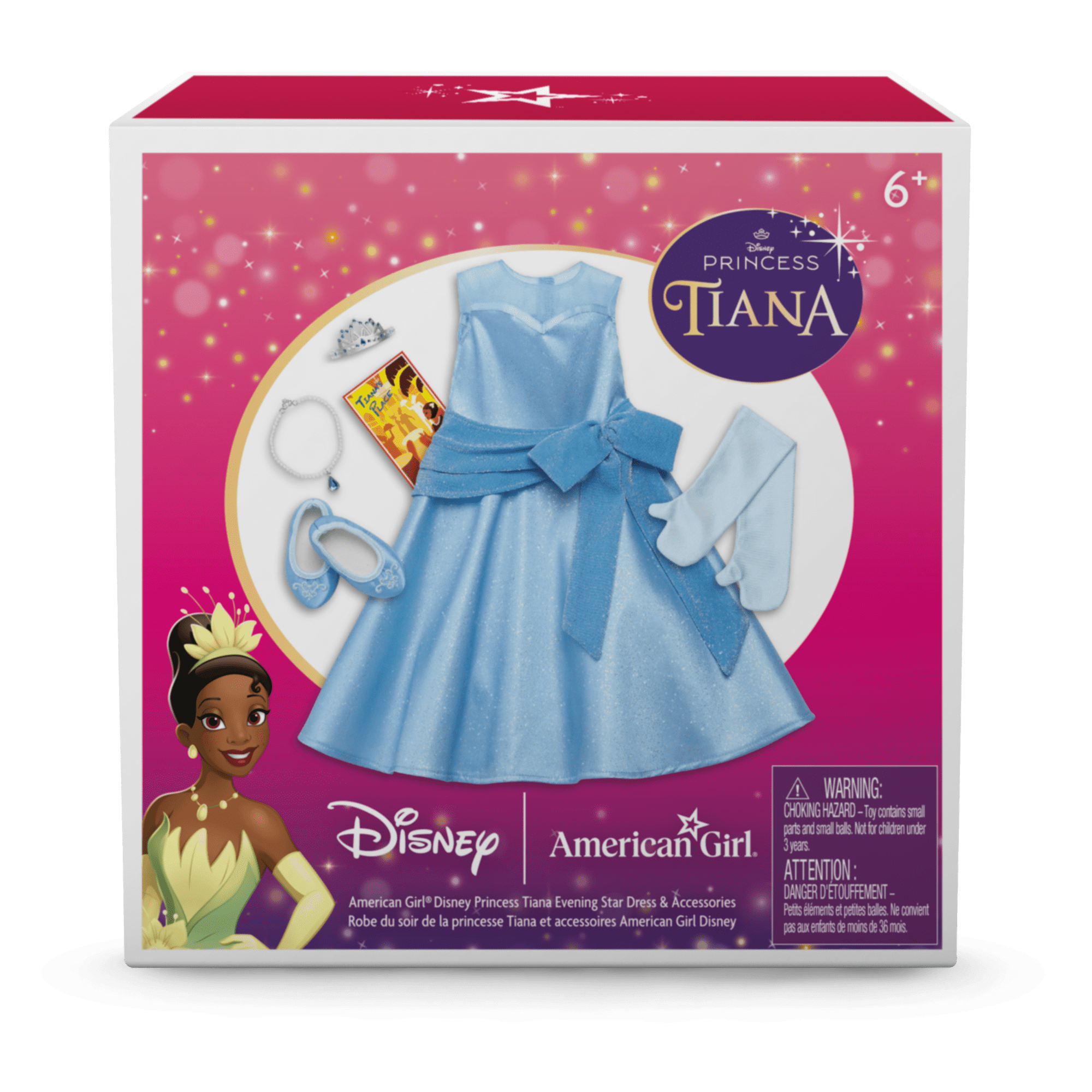 American Girl Disney Princess Tiana Evening Star Dress & Accessories for 18-inch Dolls - Image 9