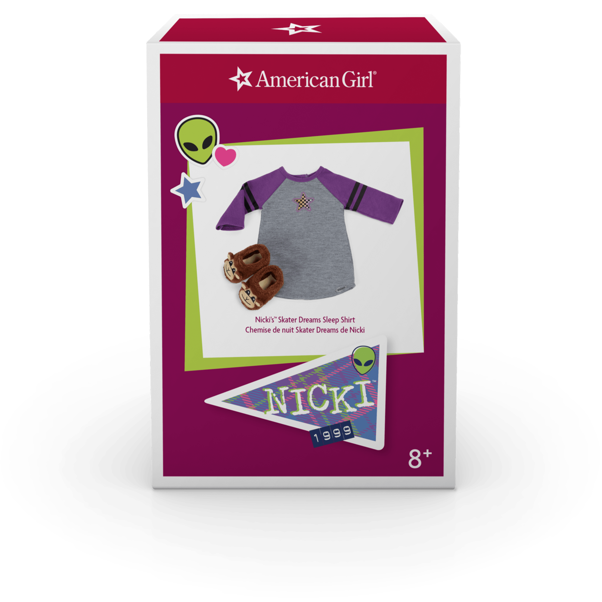 Nicki's Skater Dreams Sleep Shirt for 18-inch Dolls (Historical Characters) - Image 6