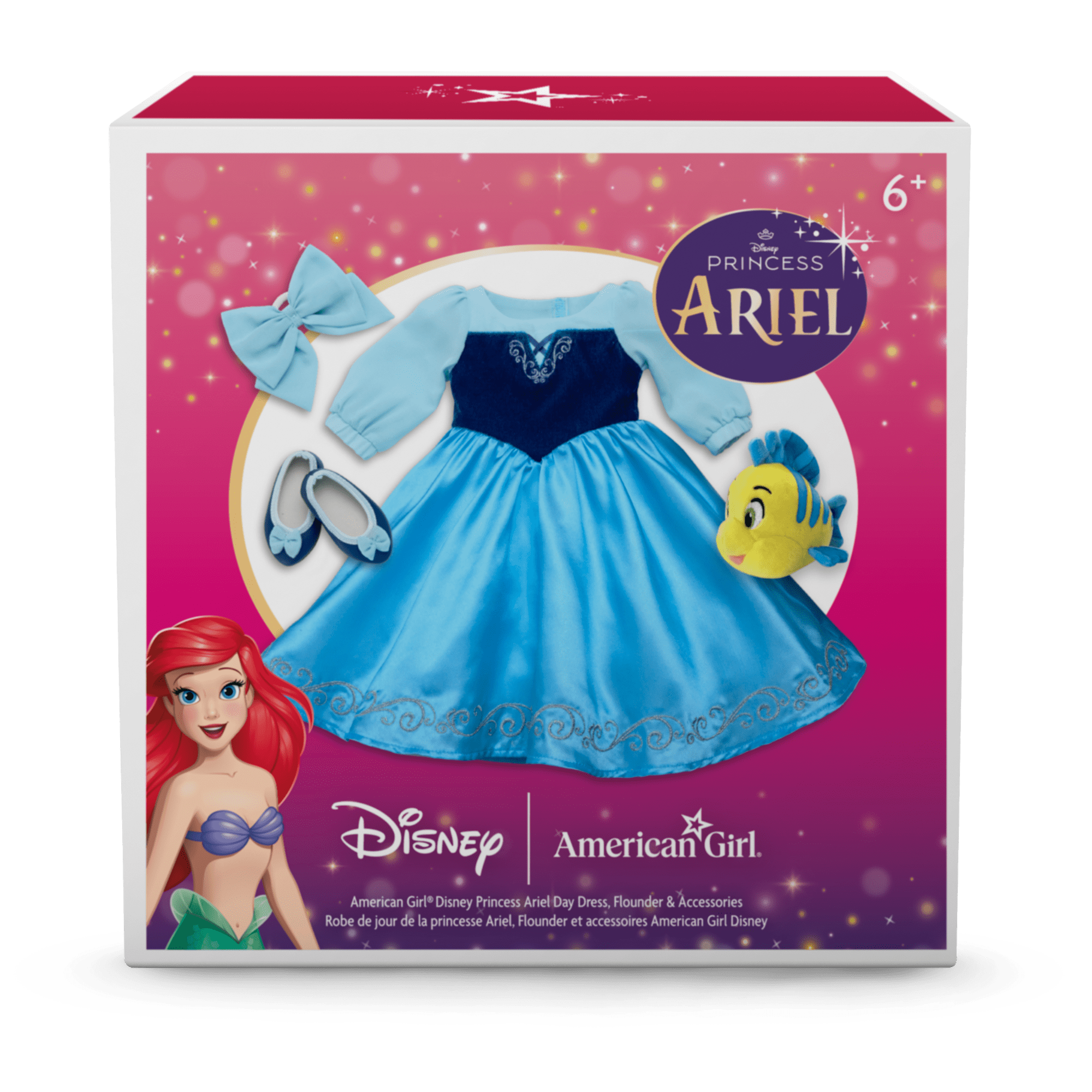 American Girl Disney Princess Ariel Day Dress. Flounder & Accessories for 18-inch Dolls - Image 9