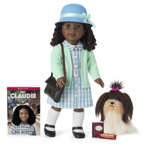 Claudie Wells 18-inch Doll. Book. Accessories & Dog (Historical Characters)