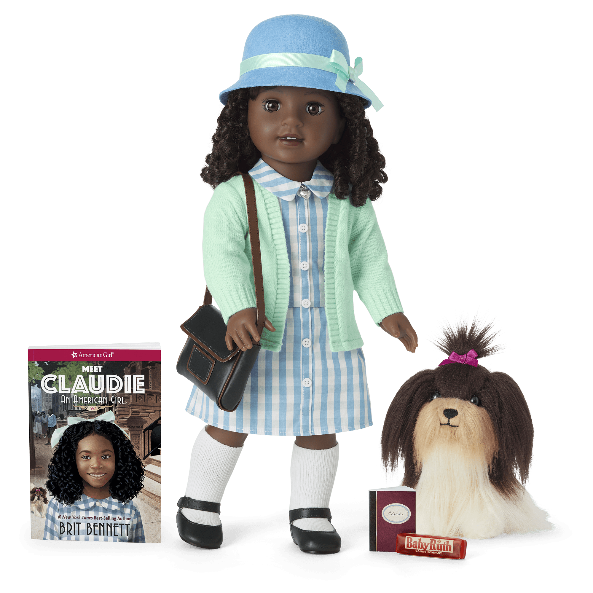 Claudie Wells 18-inch Doll. Book. Accessories & Dog (Historical Characters)
