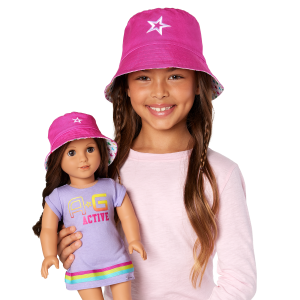 AG Star Bucket Hat Set for Girls & Dolls