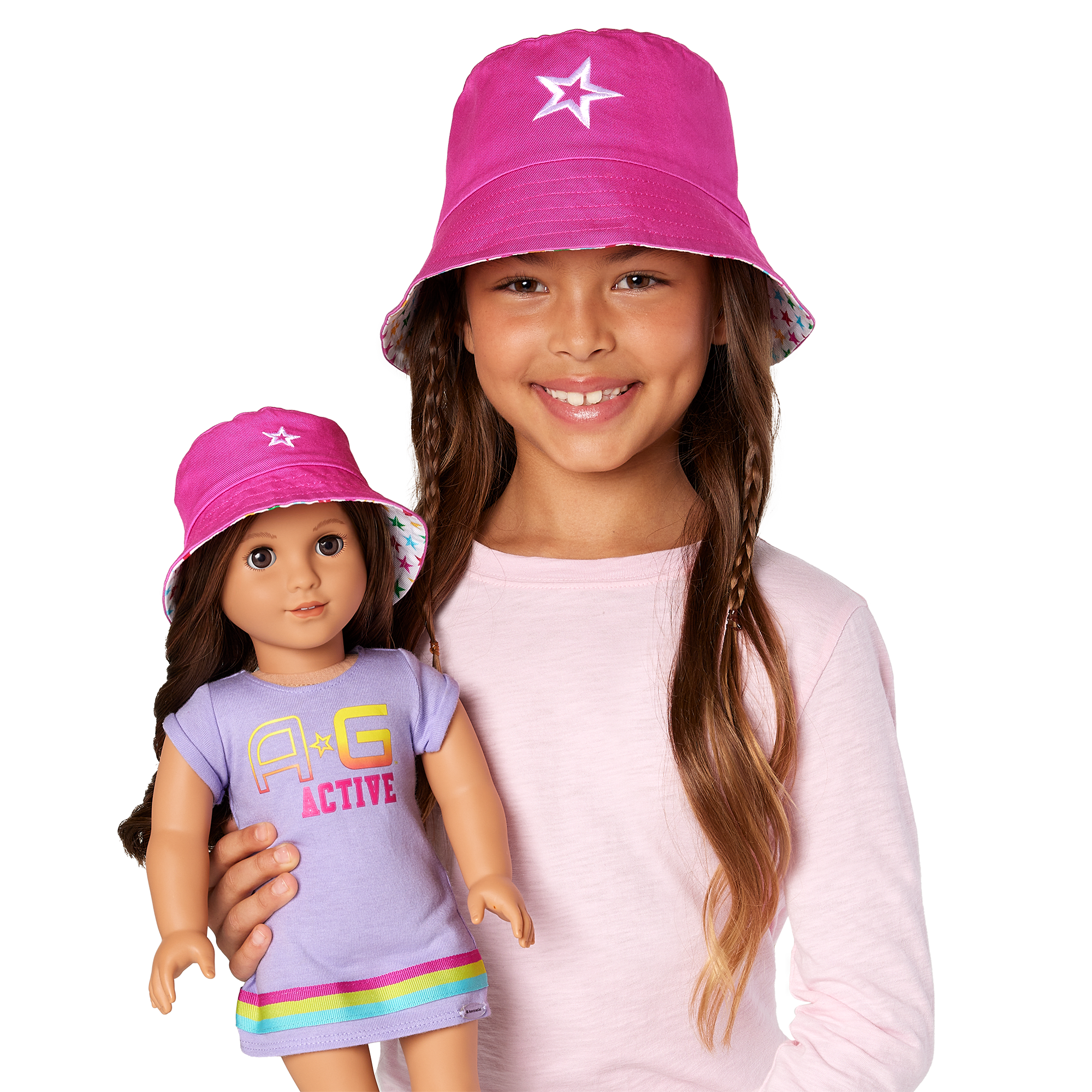 AG Star Bucket Hat Set for Girls & Dolls