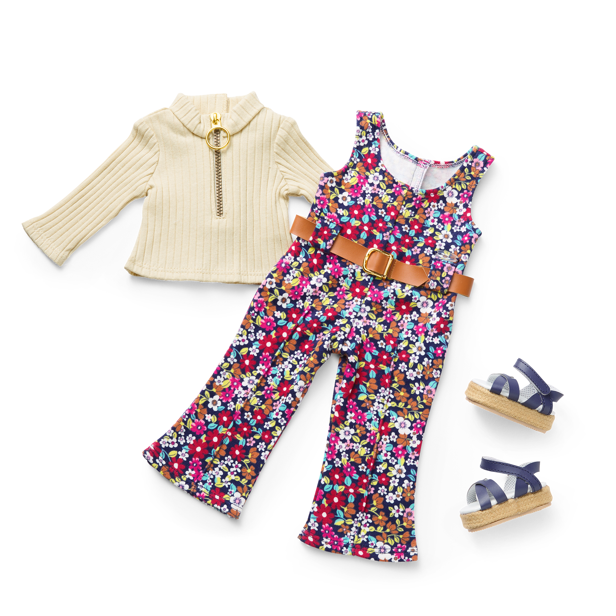 Julie's Floral Jumpsuit for 18-inch Dolls (Historical Characters)