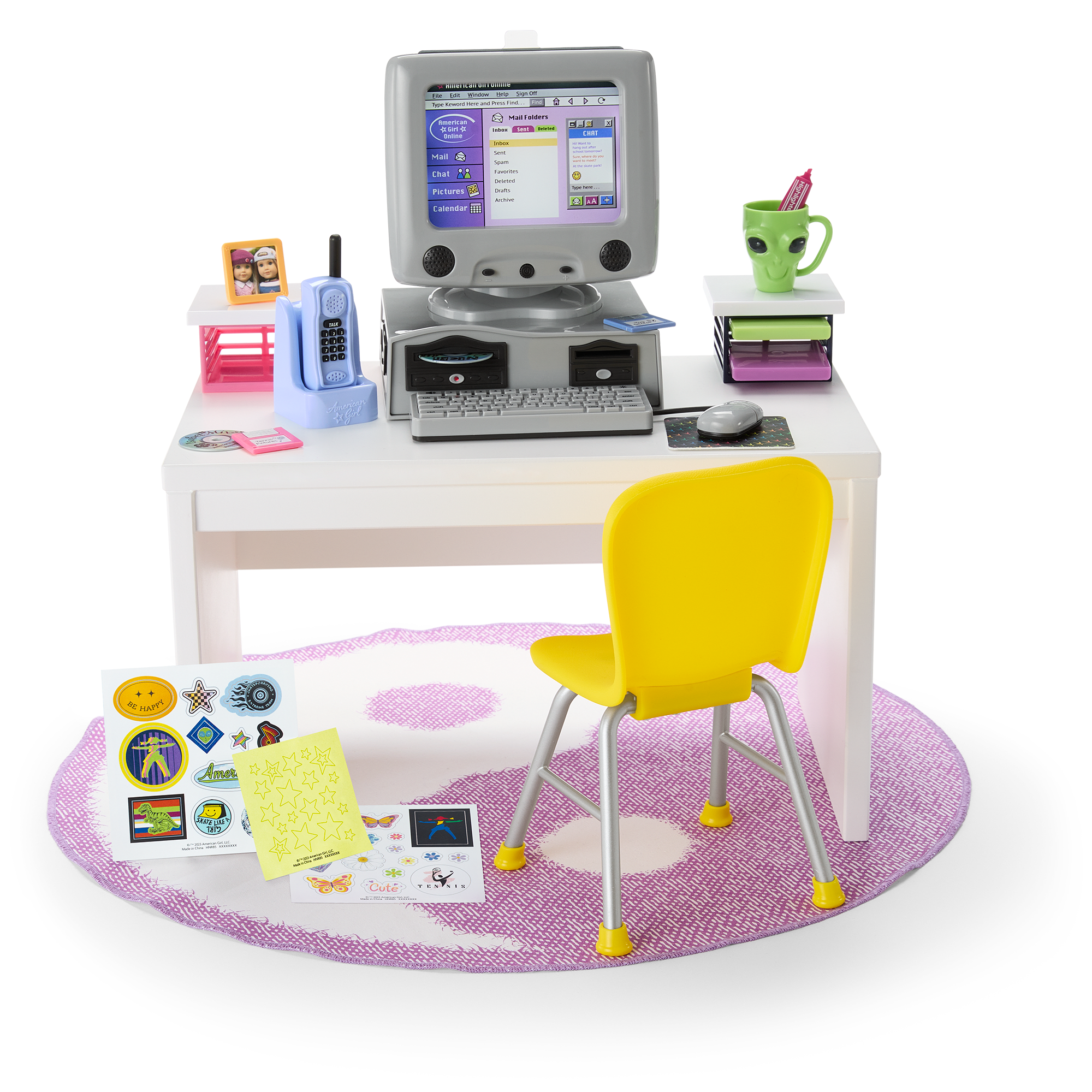 Isabel & Nicki's Computer & Desk Set for 18-inch Dolls (Historical Characters)