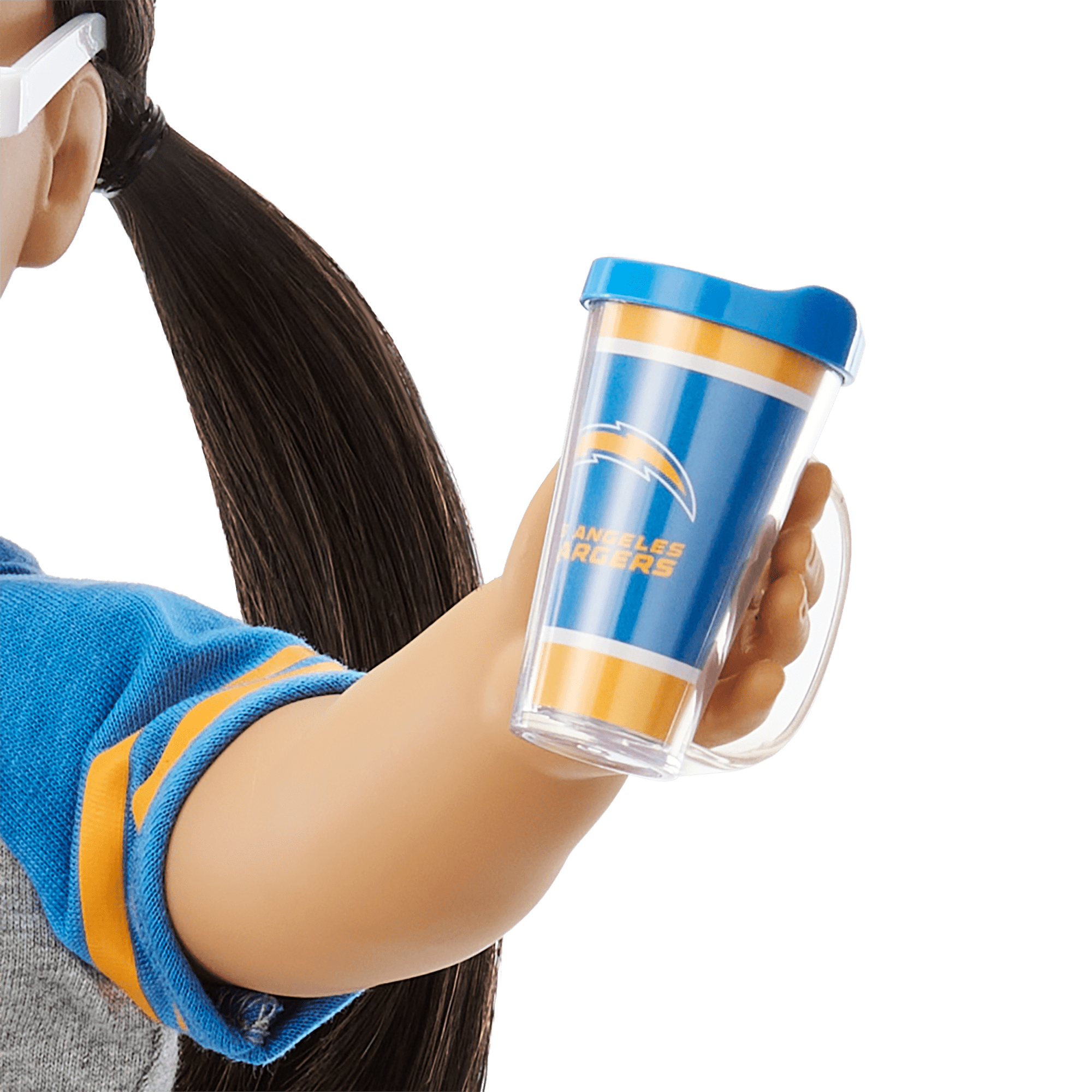 American Girl x NFL Los Angeles Chargers Fan Outfit & Accessories for 18-inch Dolls - Image 7