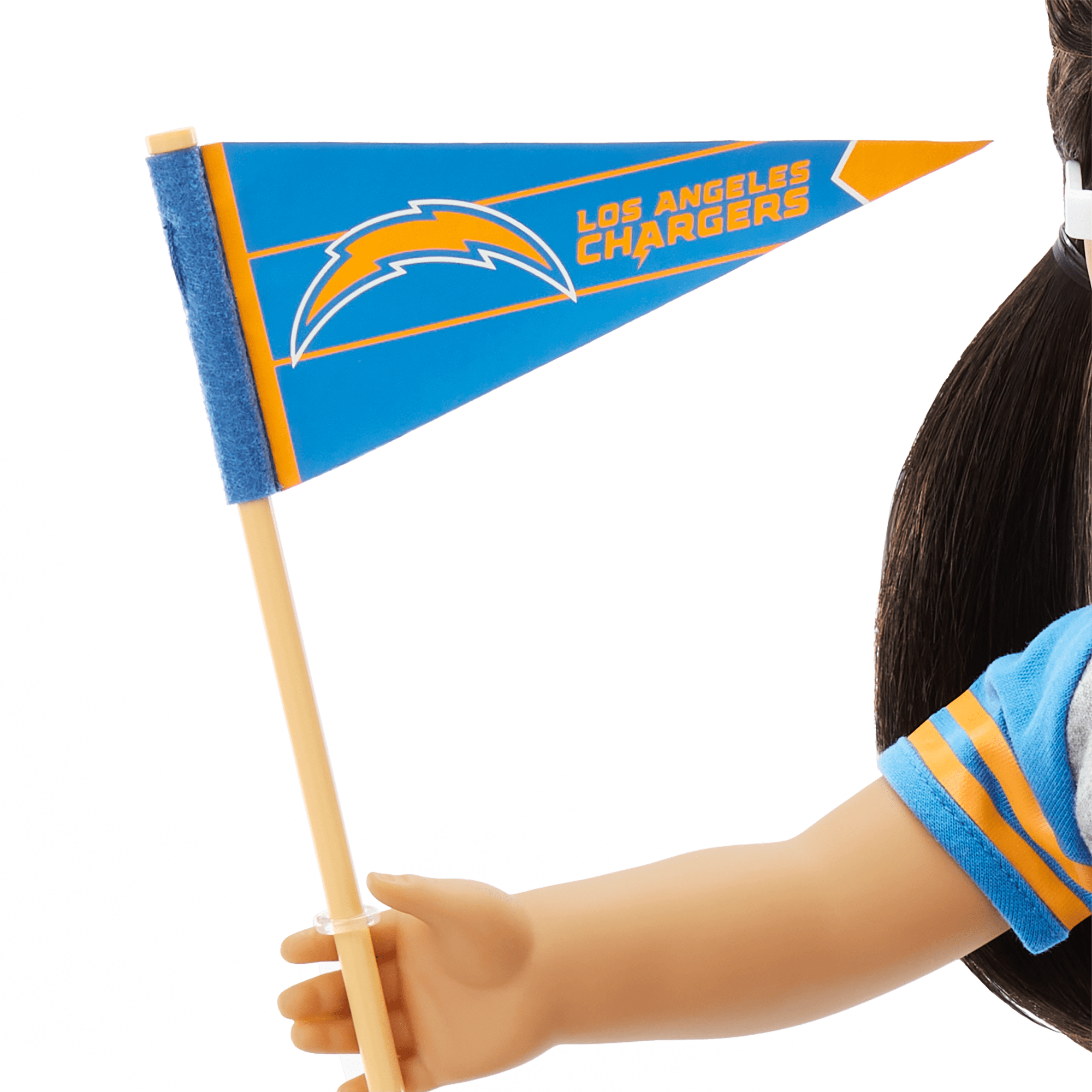 American Girl x NFL Los Angeles Chargers Fan Outfit & Accessories for 18-inch Dolls - Image 6