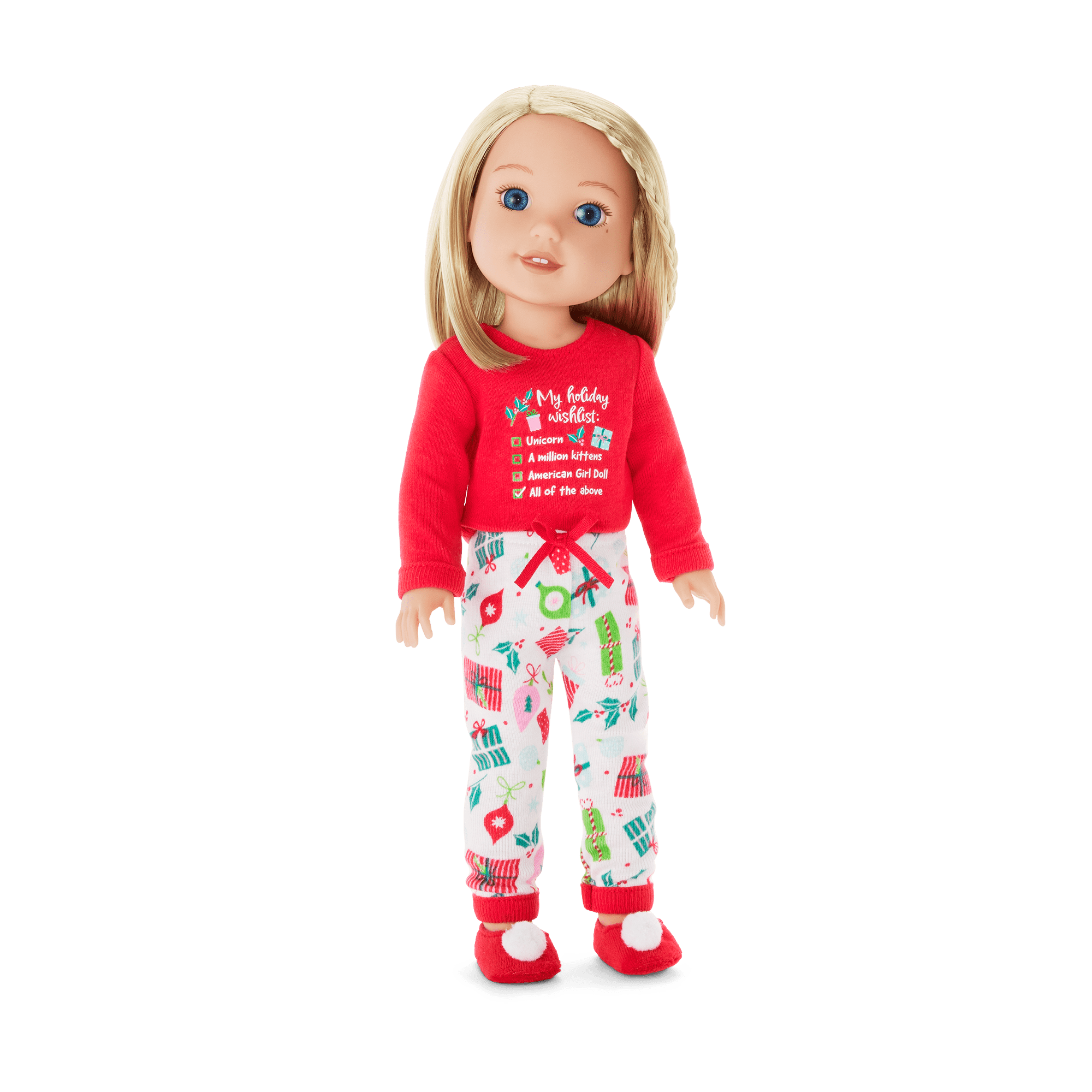 Holiday Wish List PJs for WellieWishers Dolls - Image 2