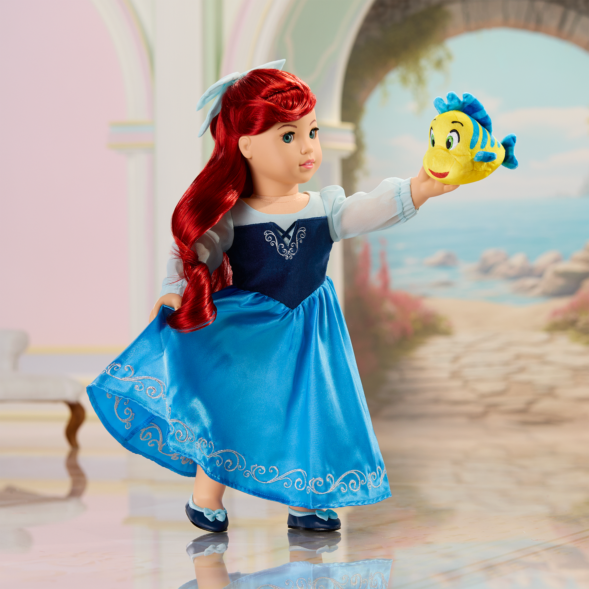 American Girl Disney Princess Ariel Day Dress. Flounder & Accessories for 18-inch Dolls - Image 10