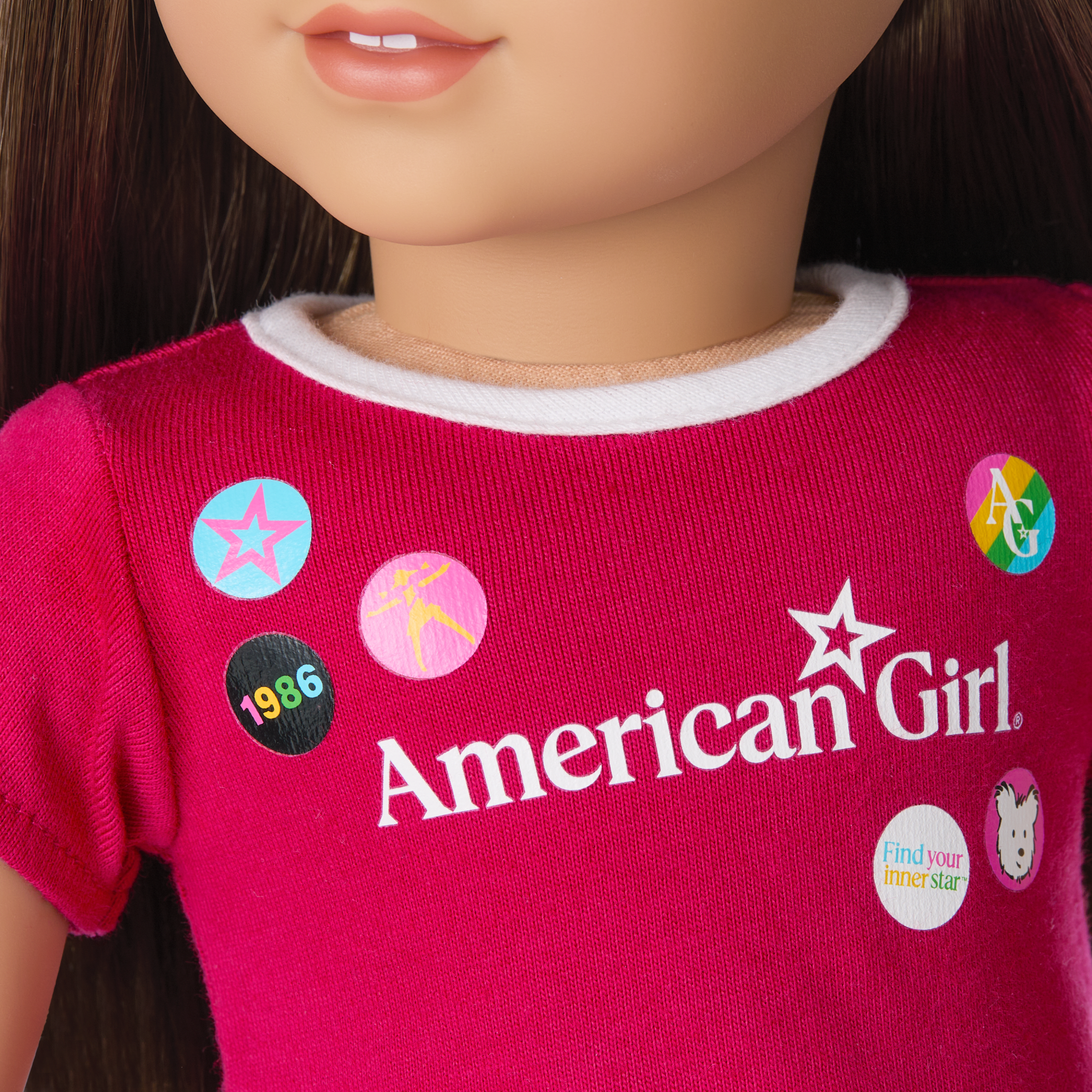 Matching?AG Grin Pins Ringer Tee Set for Girls & 18-inch Dolls - Image 6