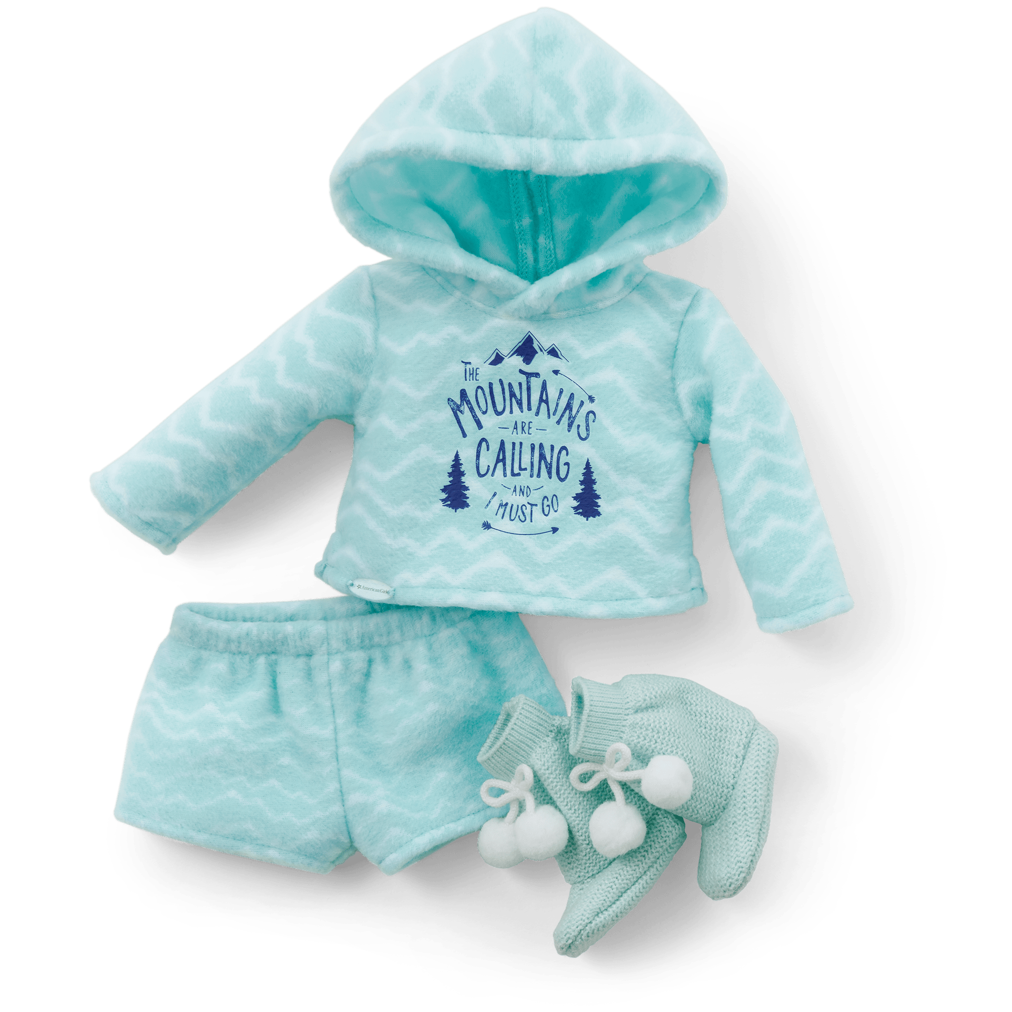 Corinne's Powder Blue Pajamas for 18-inch Dolls