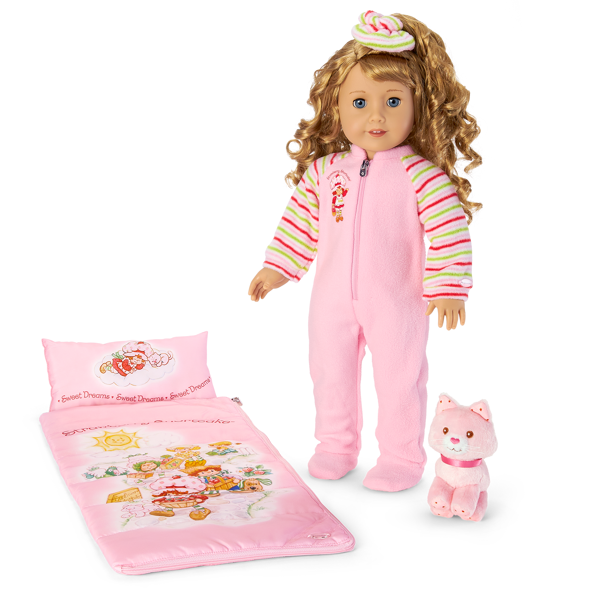 Courtney's Strawberry Shortcake Sleeping Bag & PJs for 18-inch Dolls (Historical Characters) - Image 2